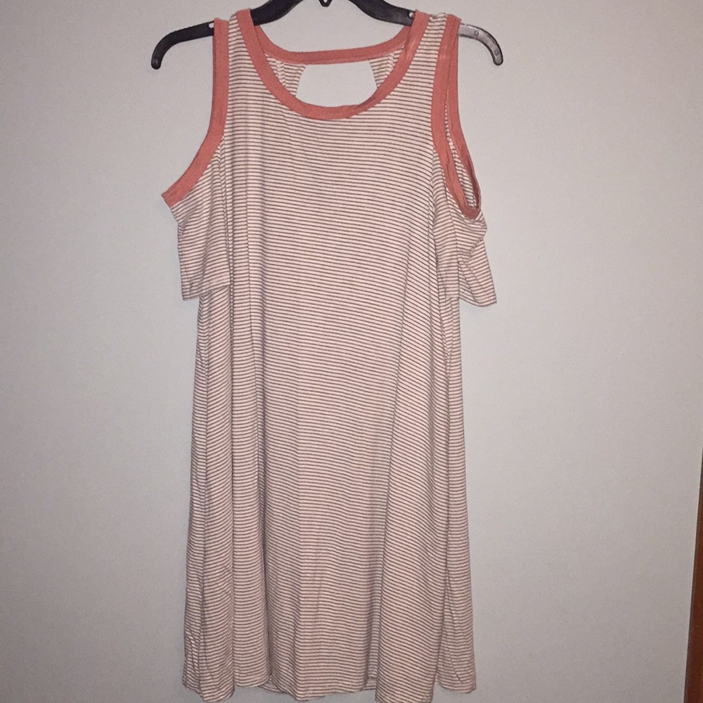 Cold shoulder T-shirt dress